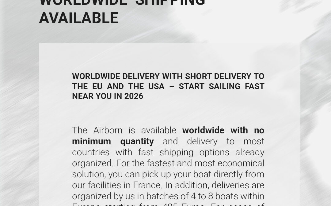 AIRBORN DELIVERY – WORLDWIDE SHIPPING AVAILABLE